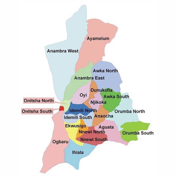 Anambra State map