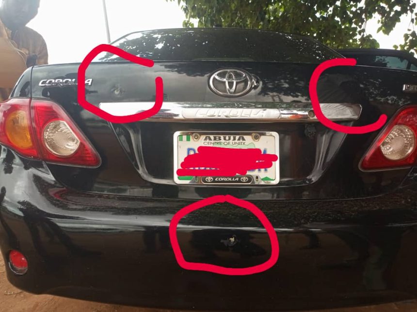 Premium Times reporters car riddle with bullets